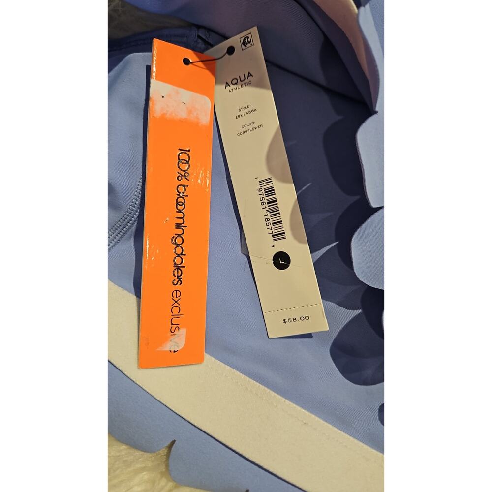 AQUA Athletic Scallop-Hem Crop Top – Exclusive to Bloomingdale’s - Picture 6 of 6